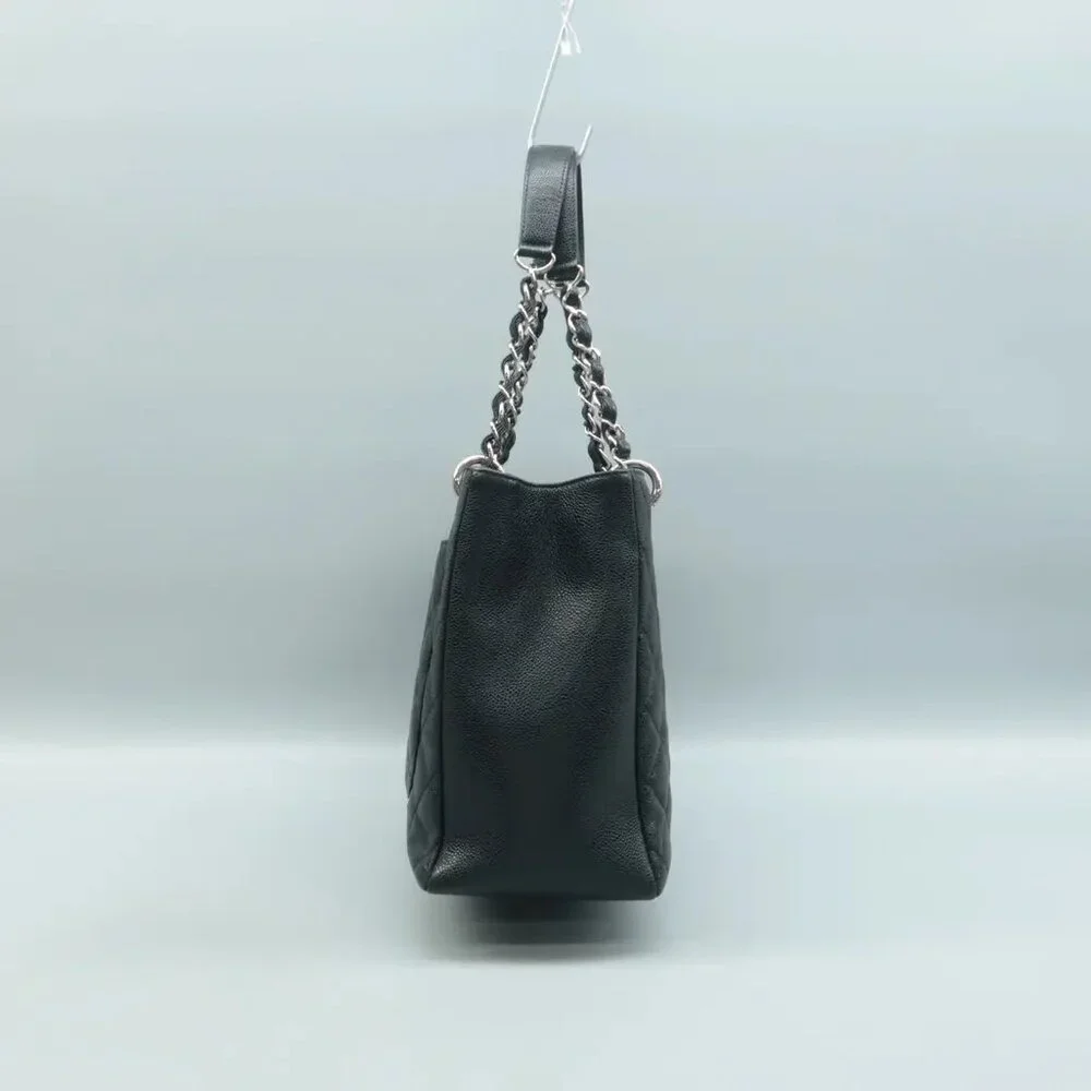 100% Authentic CHANEL Grand shopping Black Leather Shoulder Bag - Picture 3 of 12